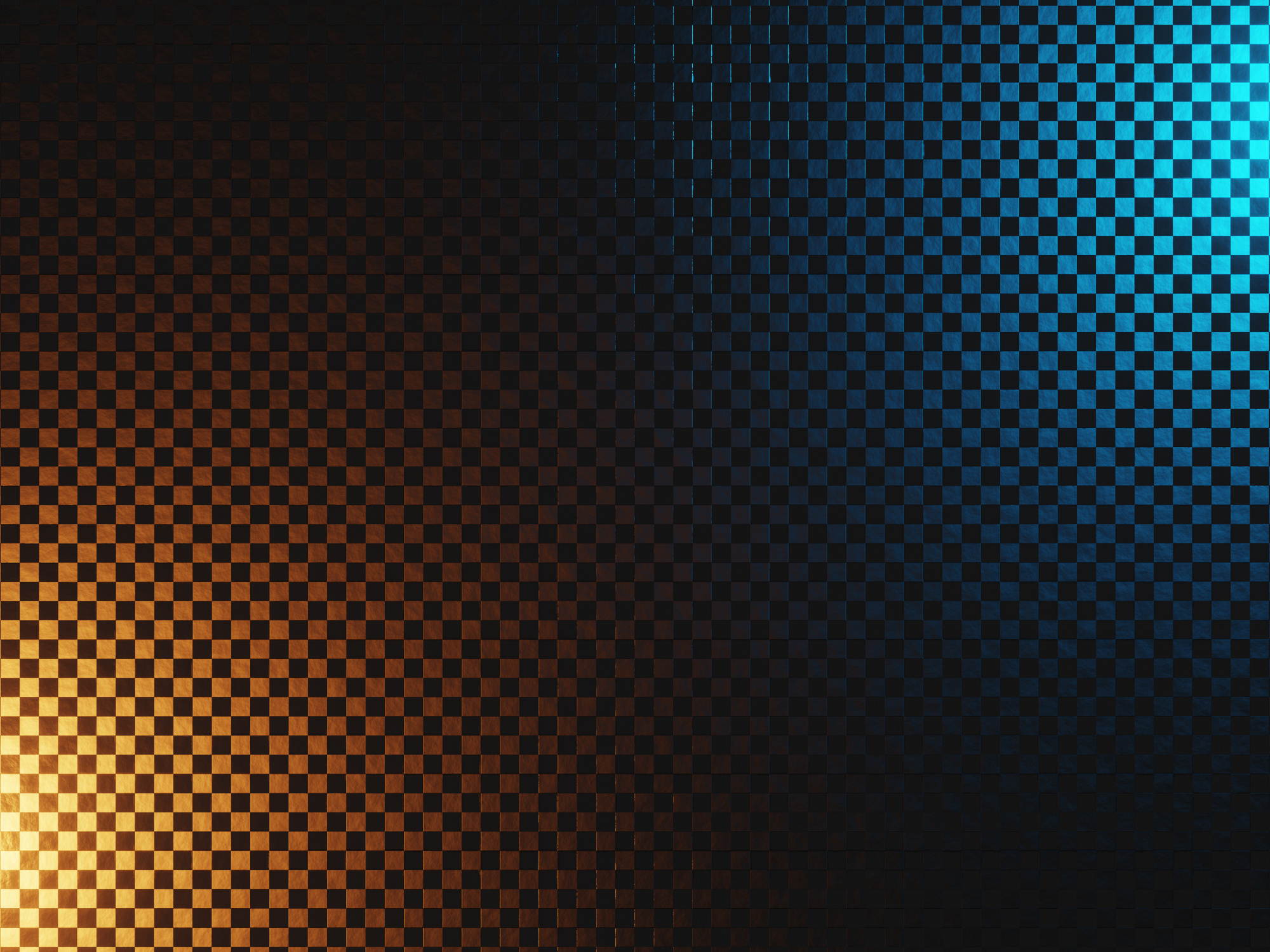 Orange and Blue Checkered Technology Background